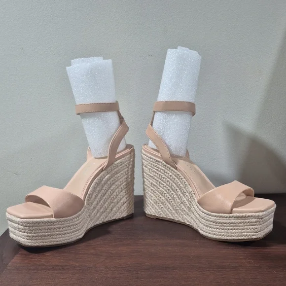 Gianni Bini Nude Wedge Sandals - Picture 3 of 9